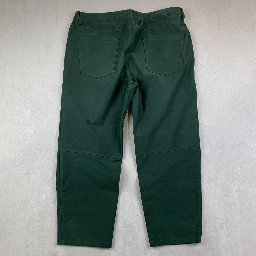 Lululemon Men Pants 34x26 Rainforest Green Jeans ABC Crop Pant Relaxed Utilitech - Picture 8 of 13
